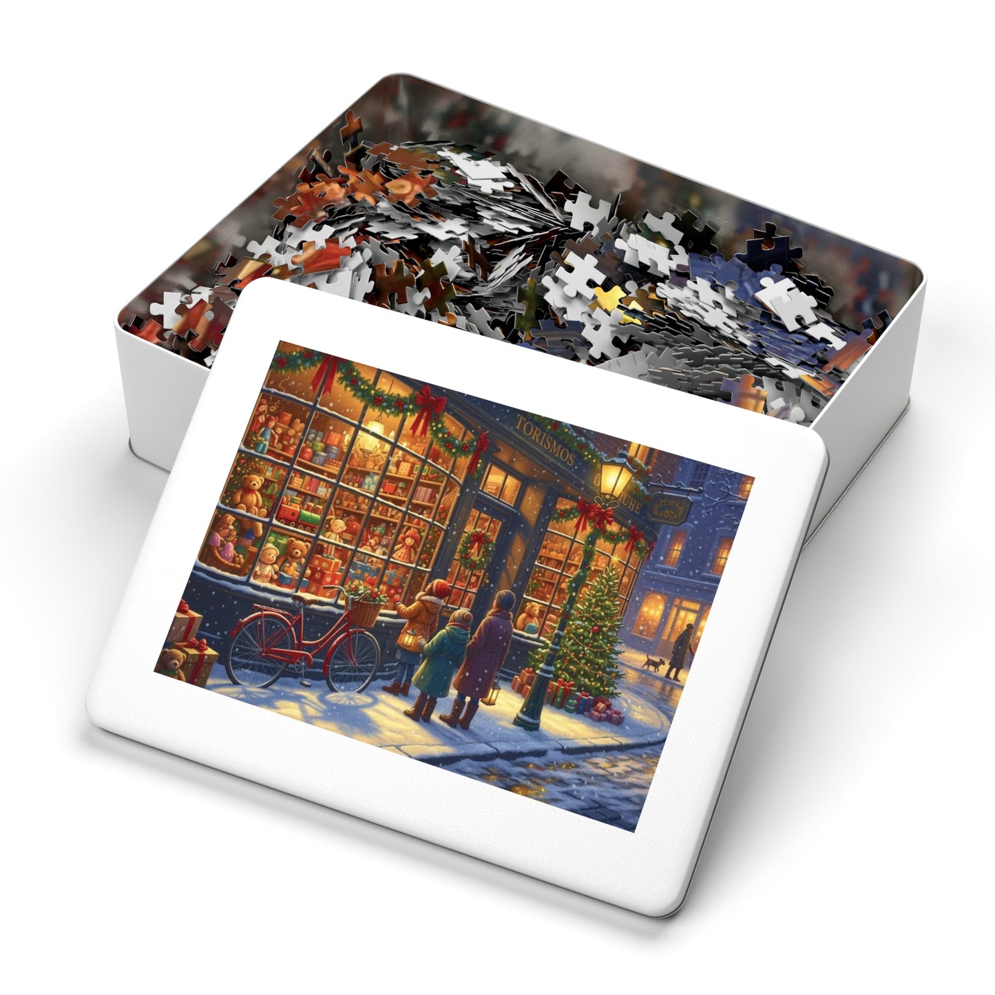 Christmas Toy Shop Jigsaw Puzzle Festive Winter Street Scene