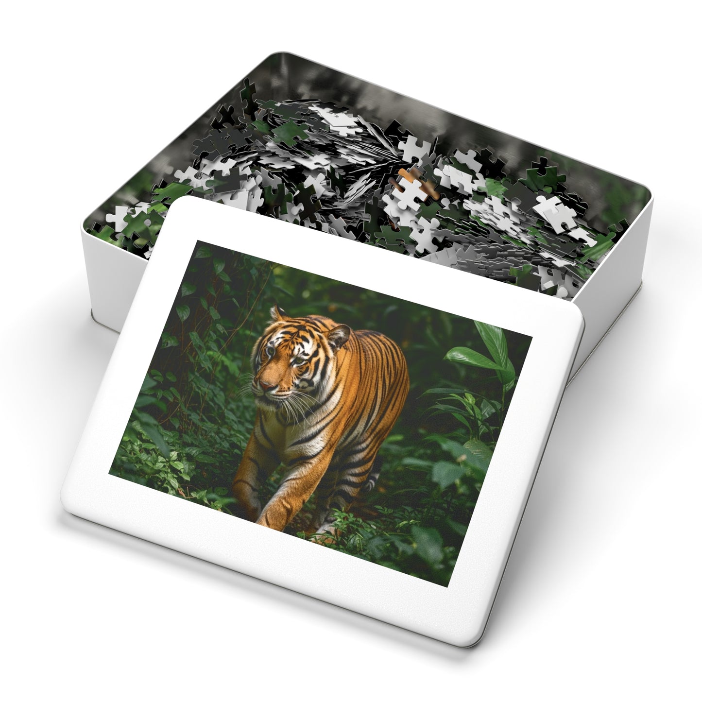 Bengal Tiger in Lush Jungle Jigsaw Puzzle