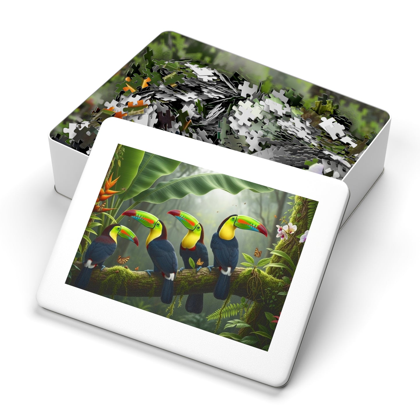 Tropical Toucan Rainforest Jigsaw Puzzle ๐ฟ๐ฆ Vibrant Wildlife Nature Scene