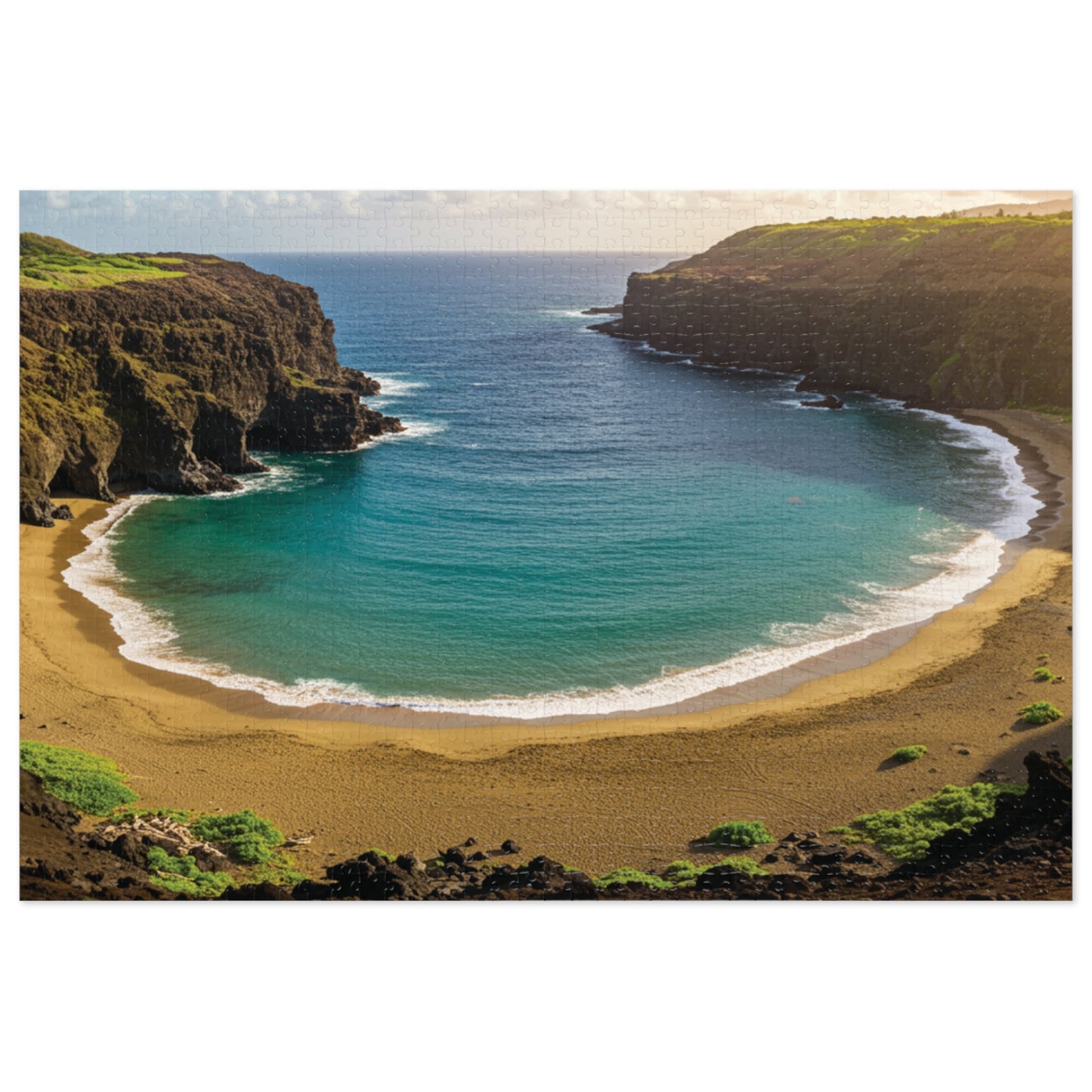 110, 252, 500, 1000, 2000 Oceanfront Escape Puzzle, Scenic Beach Jigsaw Puzzle, Golden Cove Sunset Puzzle, Tropical Beach Panorama Puzzle, Sun-Kissed Shores Puzzle