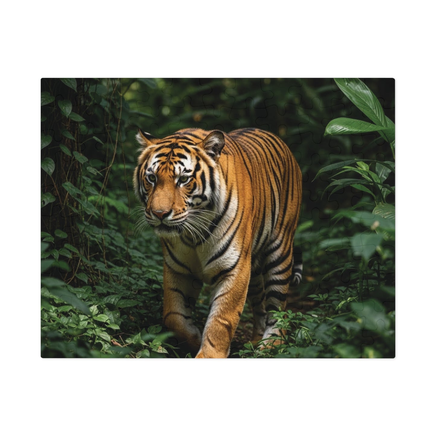 Bengal Tiger in Lush Jungle Jigsaw Puzzle