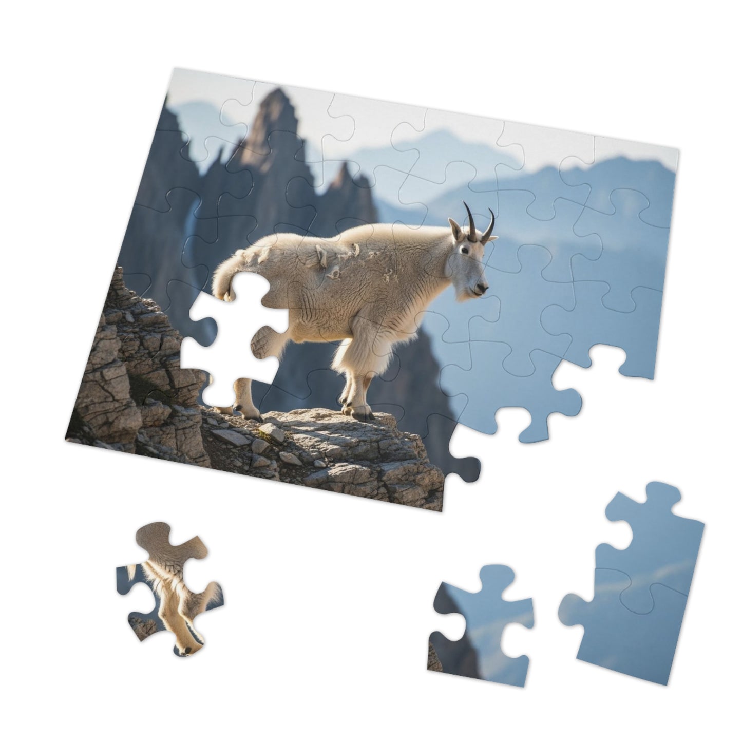 Mountain Goat on Alpine CliffJigsaw Puzzle