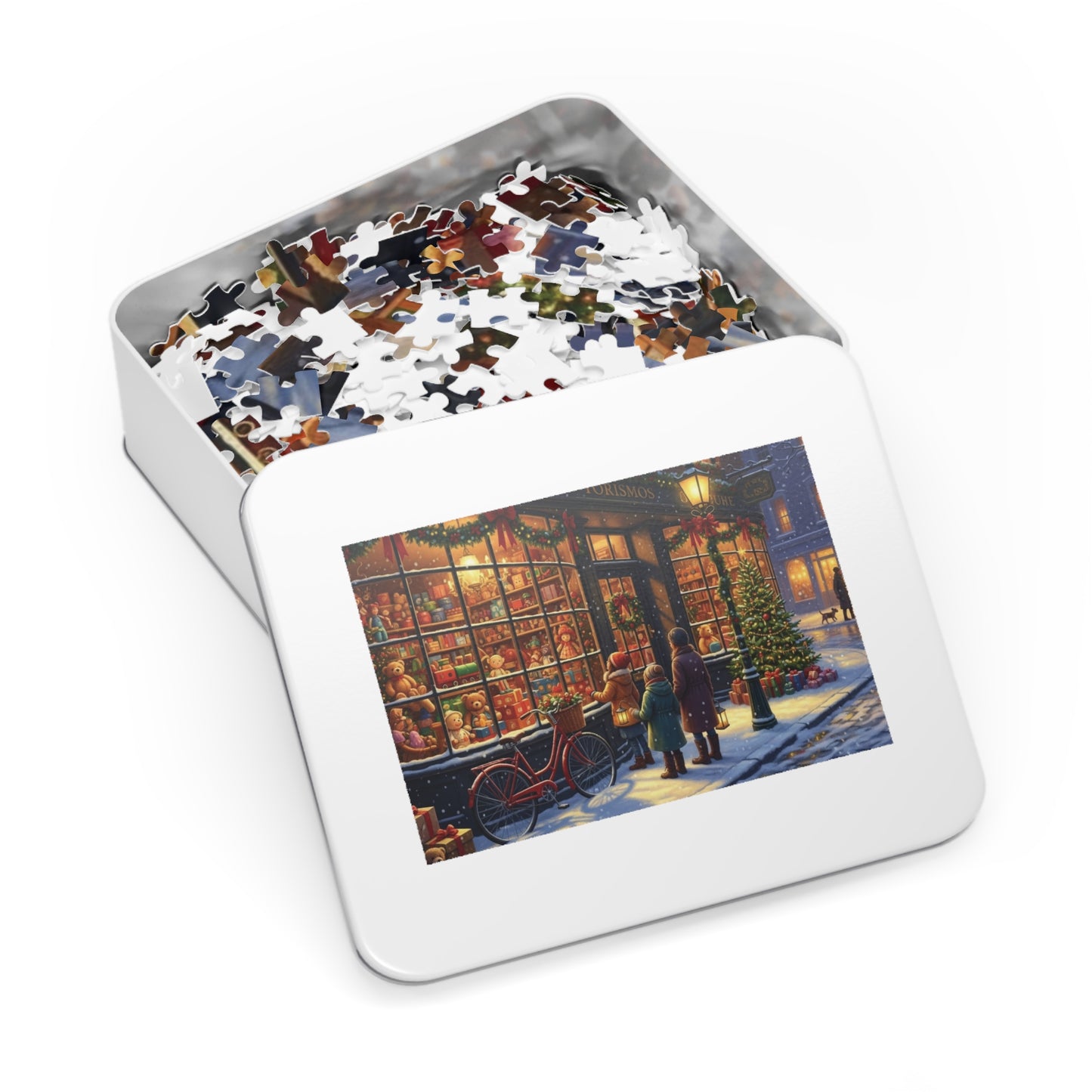 Christmas Toy Shop Jigsaw Puzzle Festive Winter Street Scene