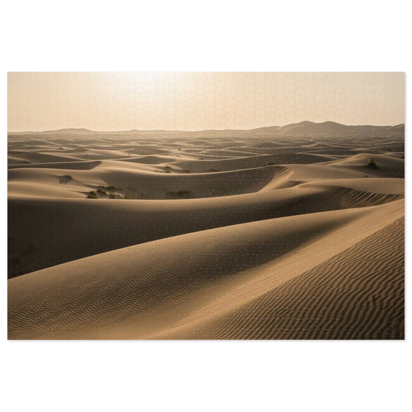 Desert Dunes Jigsaw Puzzle ☀️ Endless Sand Waves, Sunlit Horizons & Serene Minimal Landscape