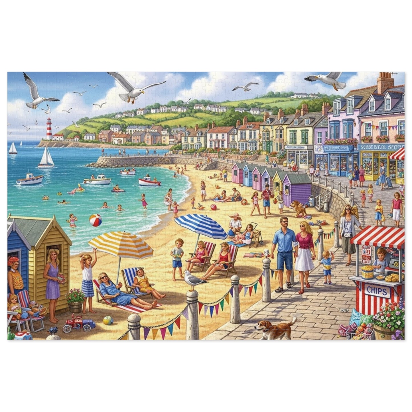 Coastal Seaside Beach Jigsaw Puzzle