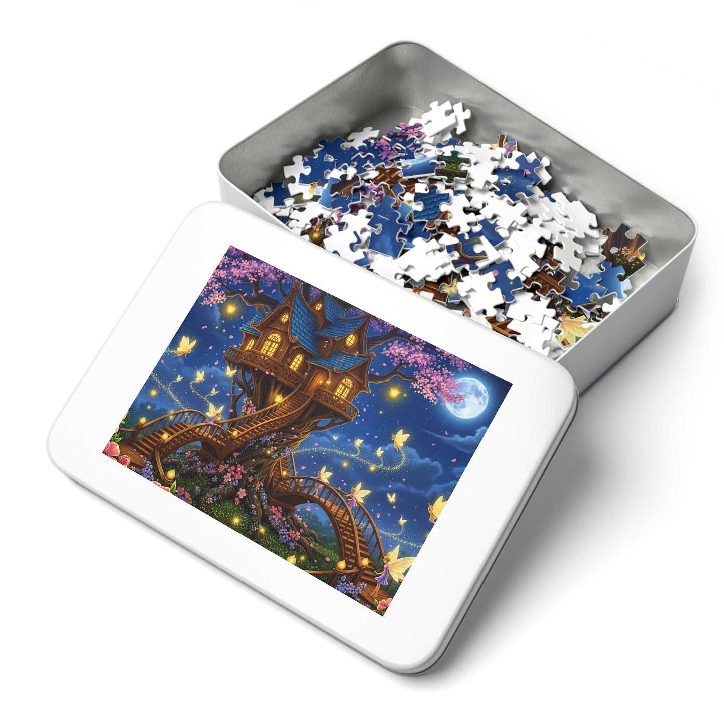 Moonlit Fairy Treehouse Jigsaw Puzzle