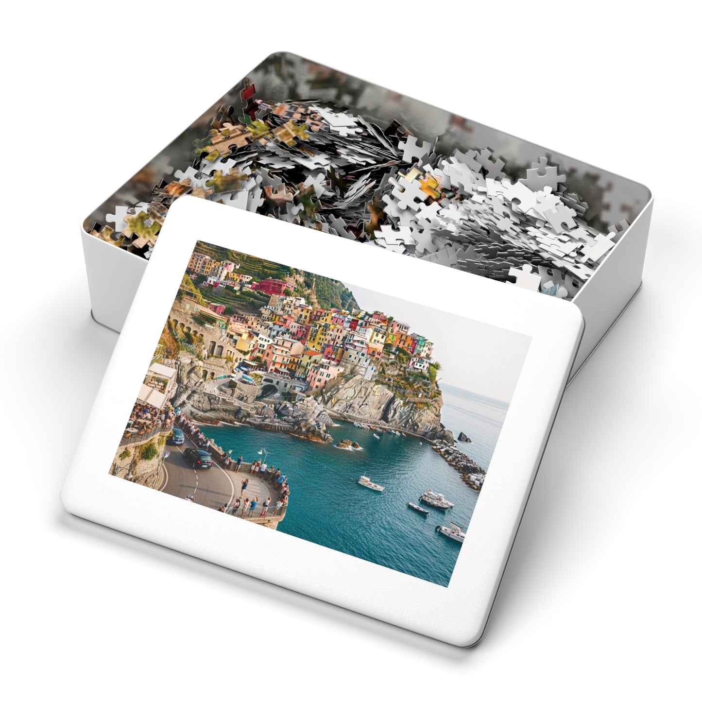 Manarola Cinque Terre Jigsaw Puzzle 🌊 Colorful Cliffside Village, Italian Riviera & Mediterranean Seaside View