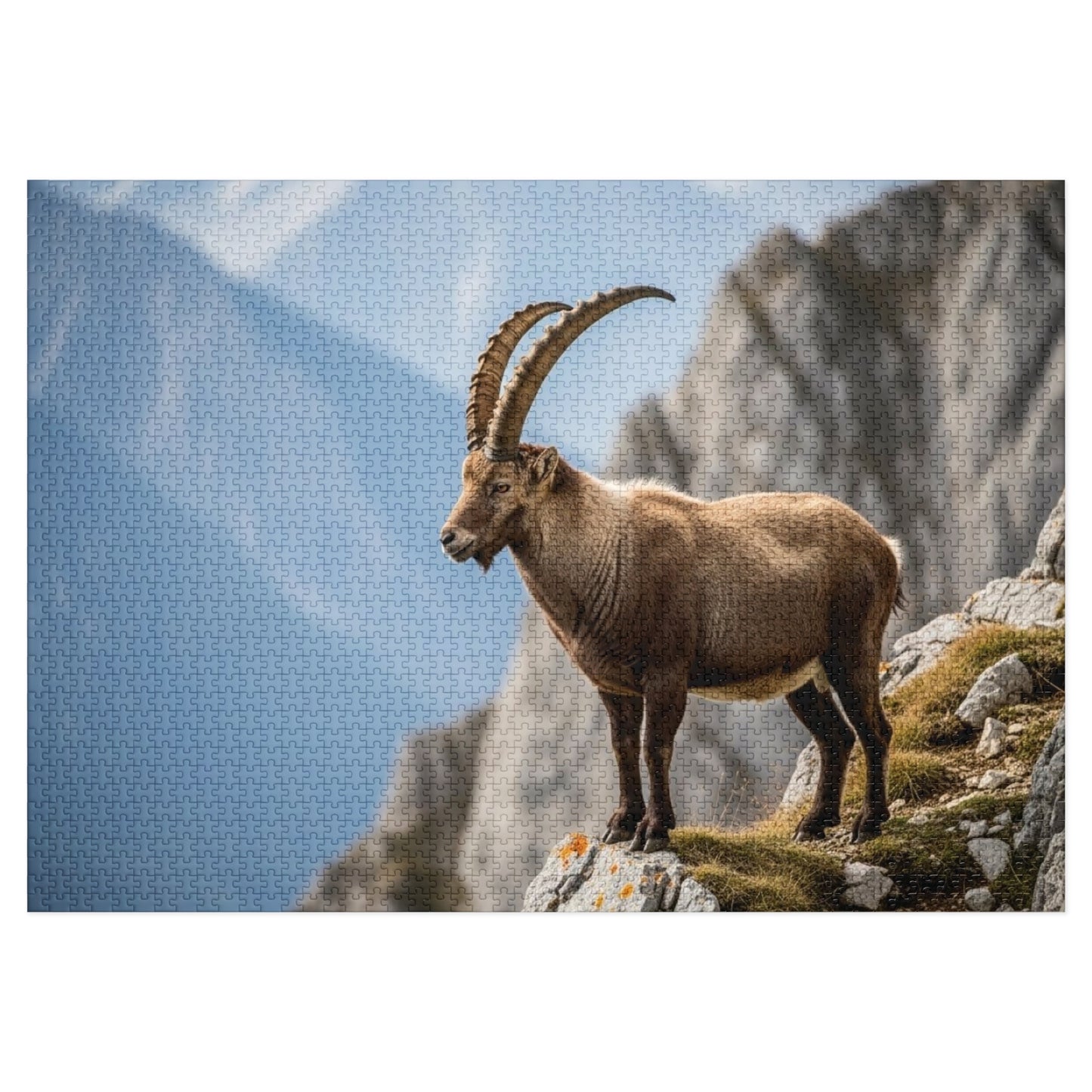 Alpine Ibex Scenic Jigsaw Puzzle (with Tin)