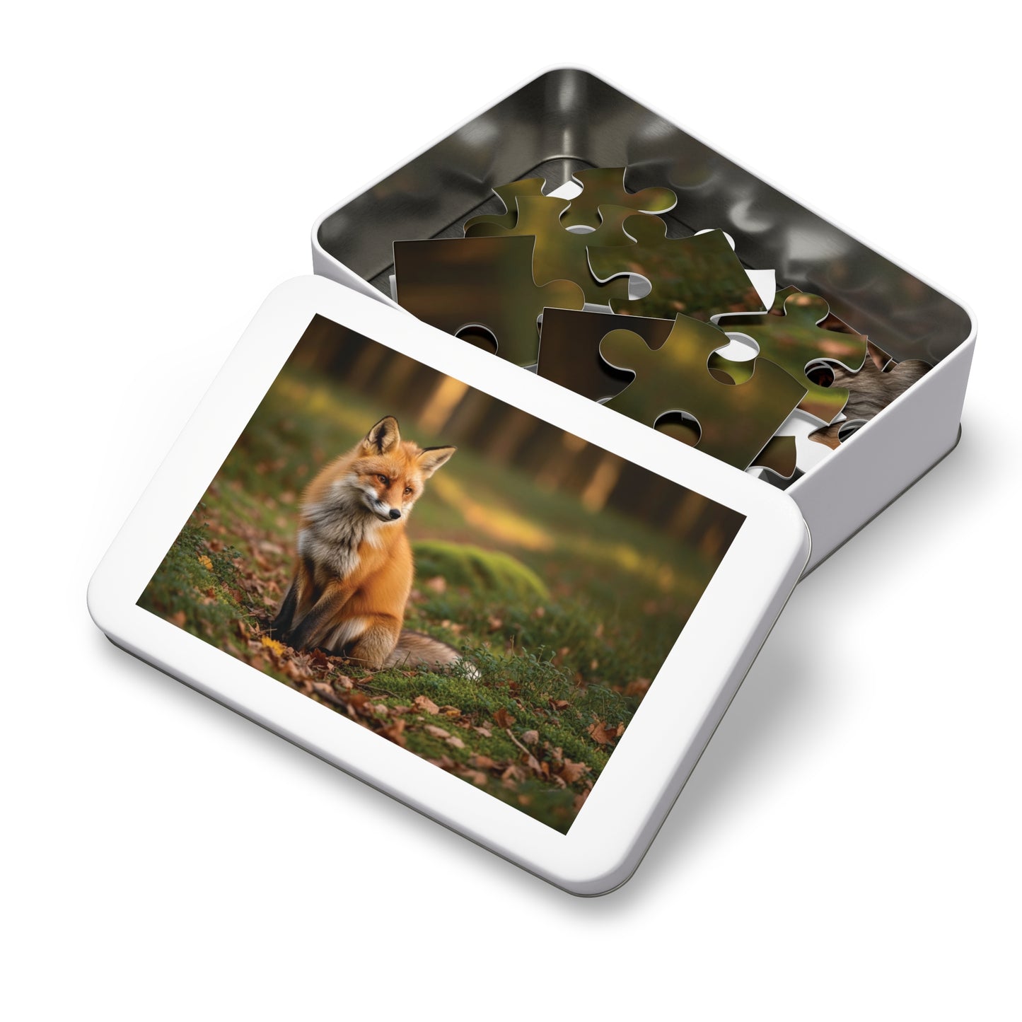 Red Fox Woodland Jigsaw Puzzle Forest Wildlife Nature Art Scene