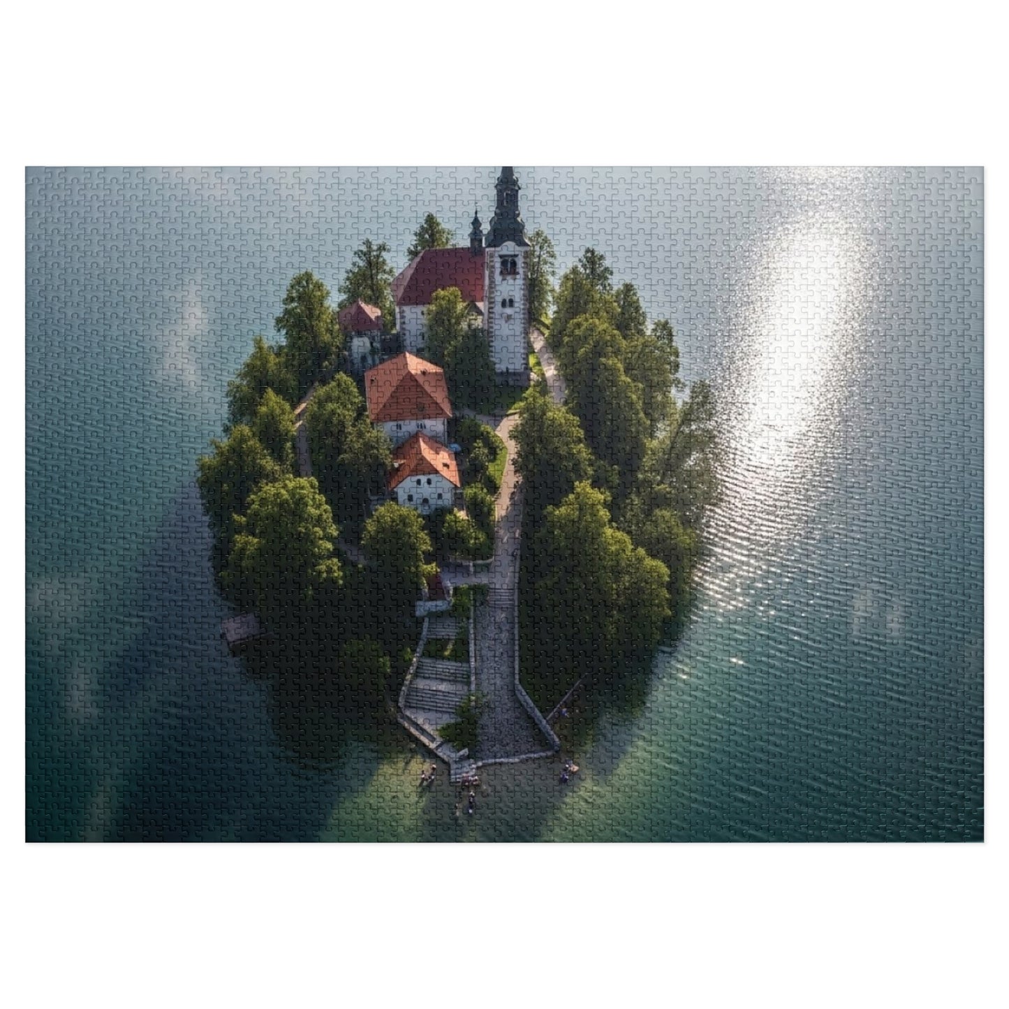 Island Church Aerial Jigsaw Puzzle