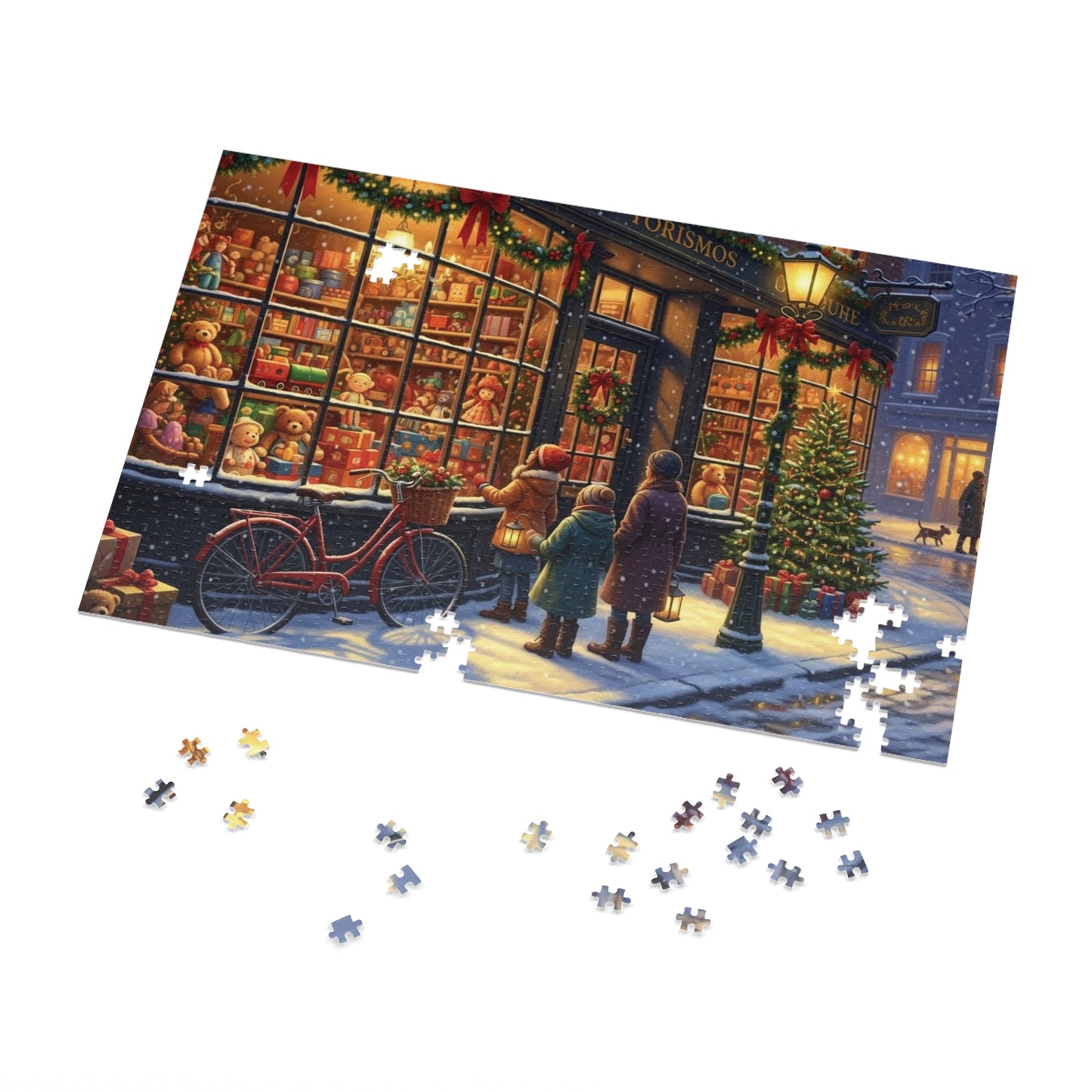 Christmas Toy Shop Jigsaw Puzzle Festive Winter Street Scene