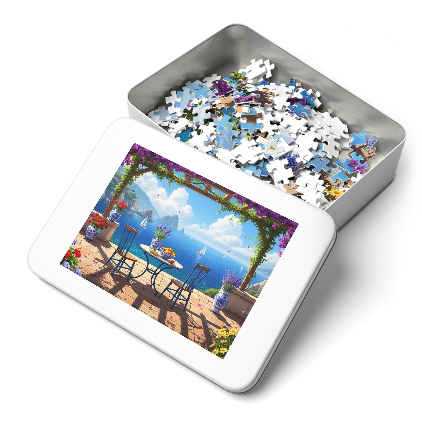 Mediterranean Balcony View Jigsaw Puzzle