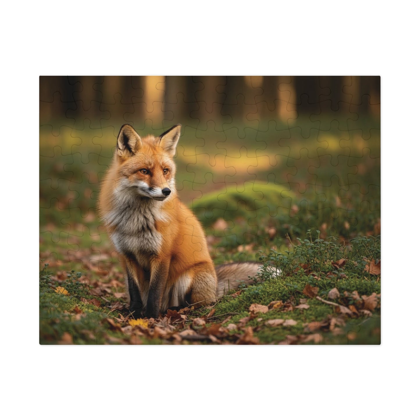 Red Fox Woodland Jigsaw Puzzle Forest Wildlife Nature Art Scene