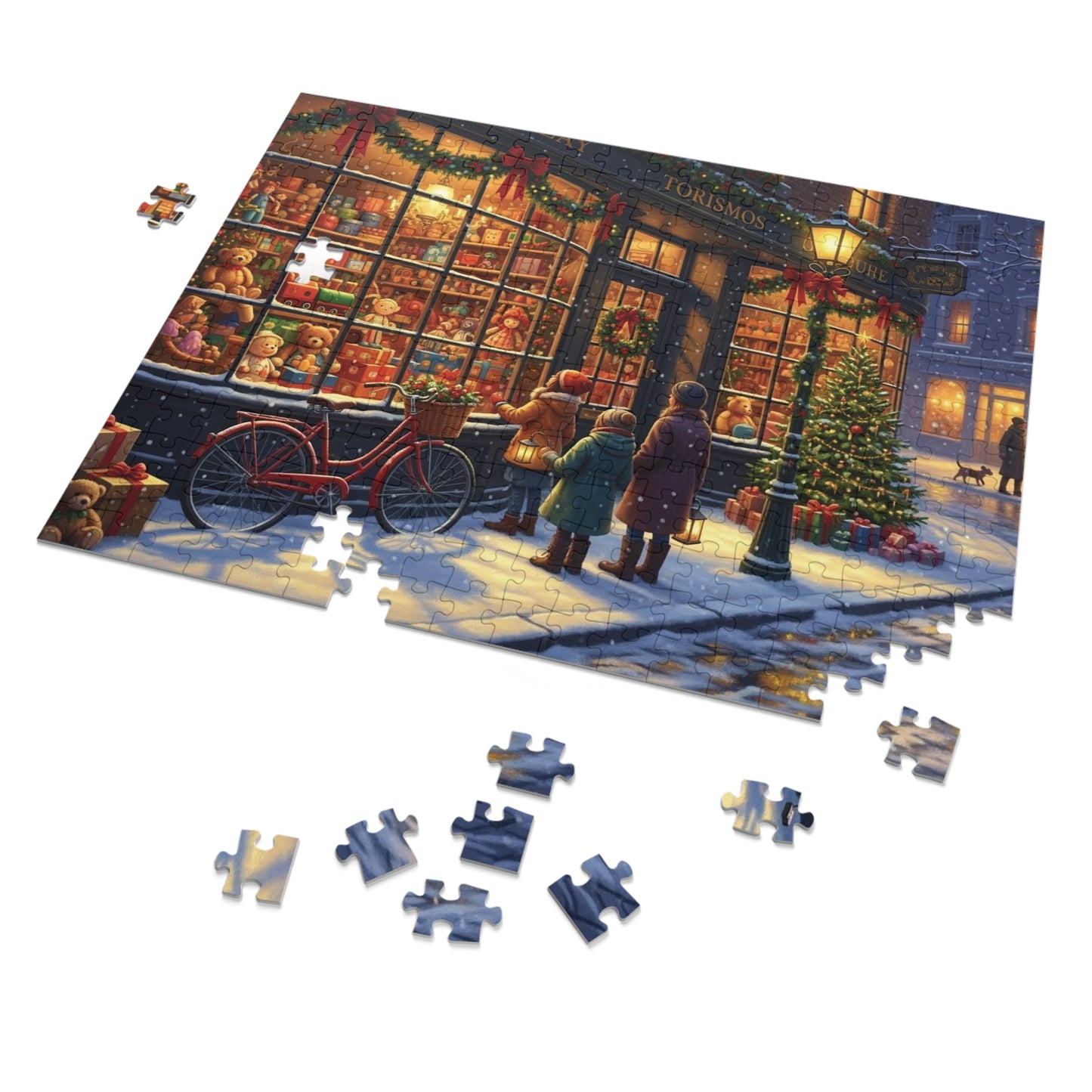 Christmas Toy Shop Jigsaw Puzzle Festive Winter Street Scene