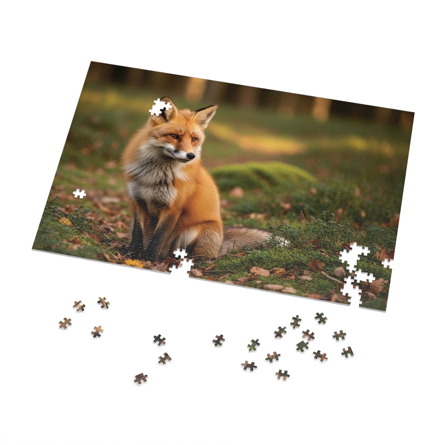 Red Fox Woodland Jigsaw Puzzle Forest Wildlife Nature Art Scene