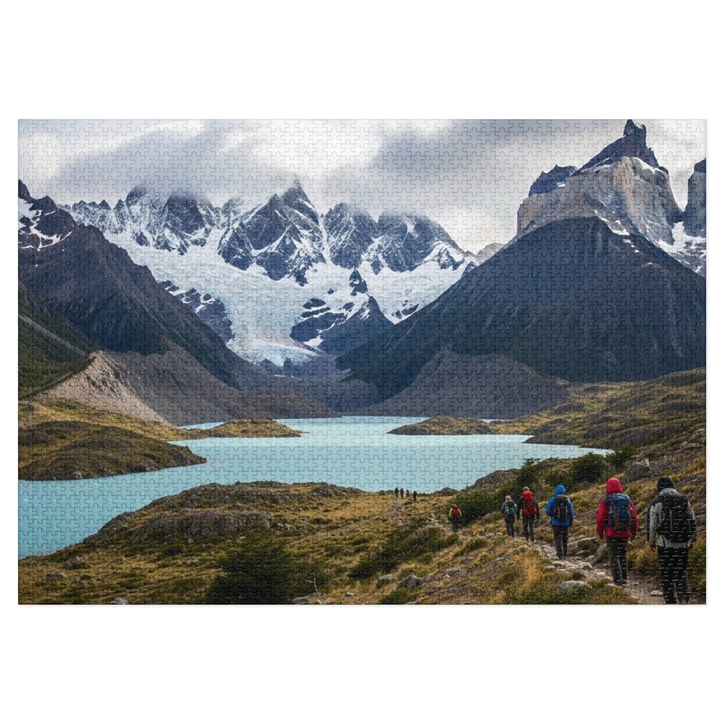 Patagonia Jigsaw Puzzle 🏔️ Turquoise Glacial Lake, Cuernos Peaks & Epic Hiking Landscape
