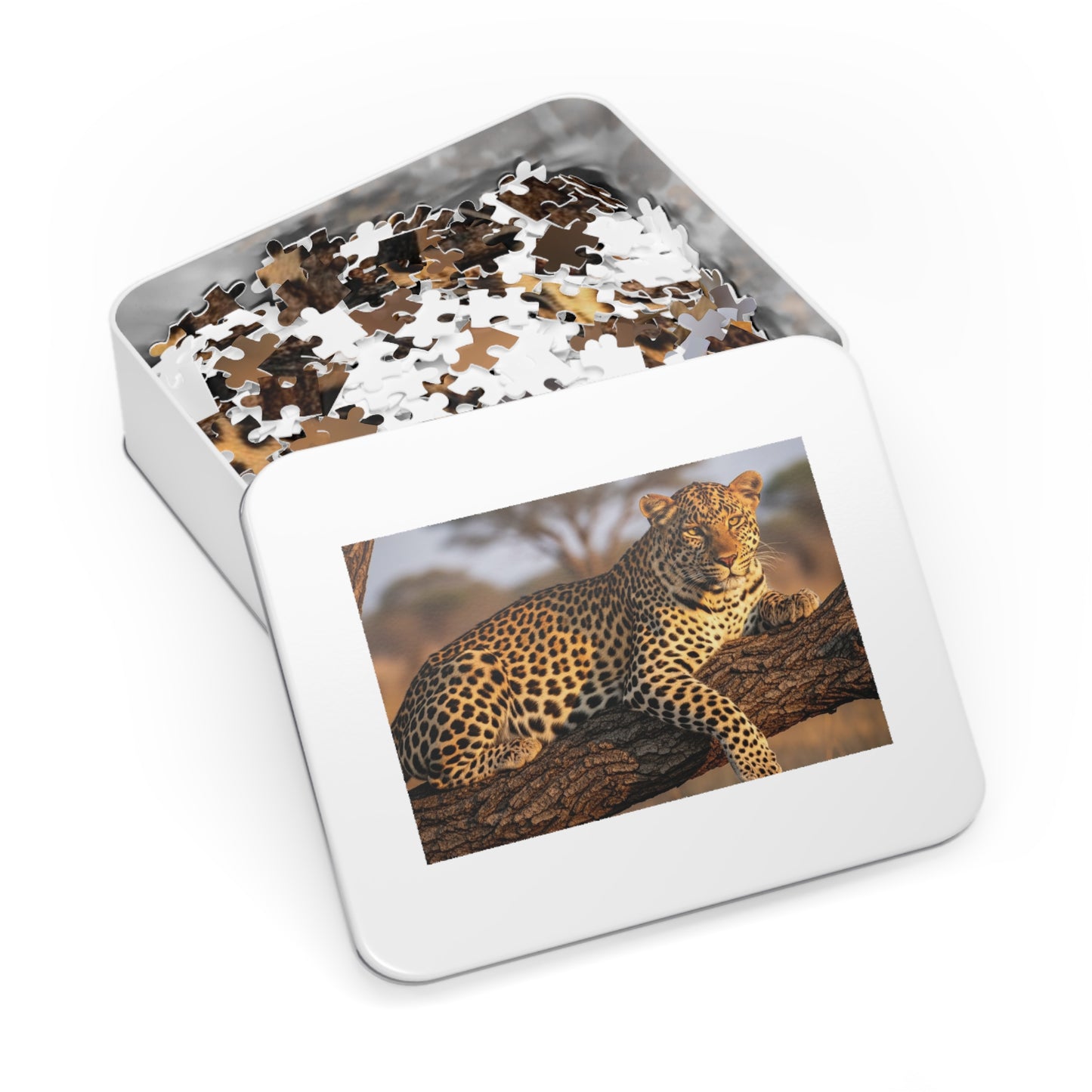 Leopard in Acacia Tree Jigsaw Puzzle