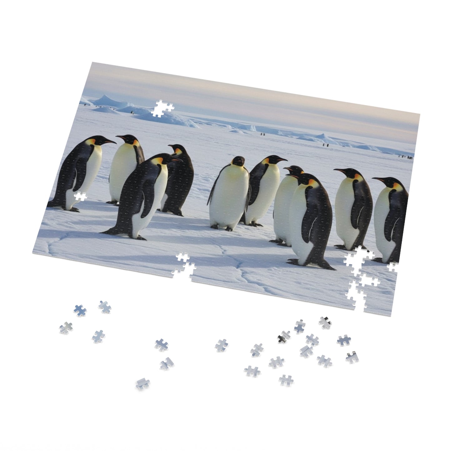 Emperor Penguins Arctic Jigsaw Puzzle | Serene Polar Wildlife Ice Landscape Scene