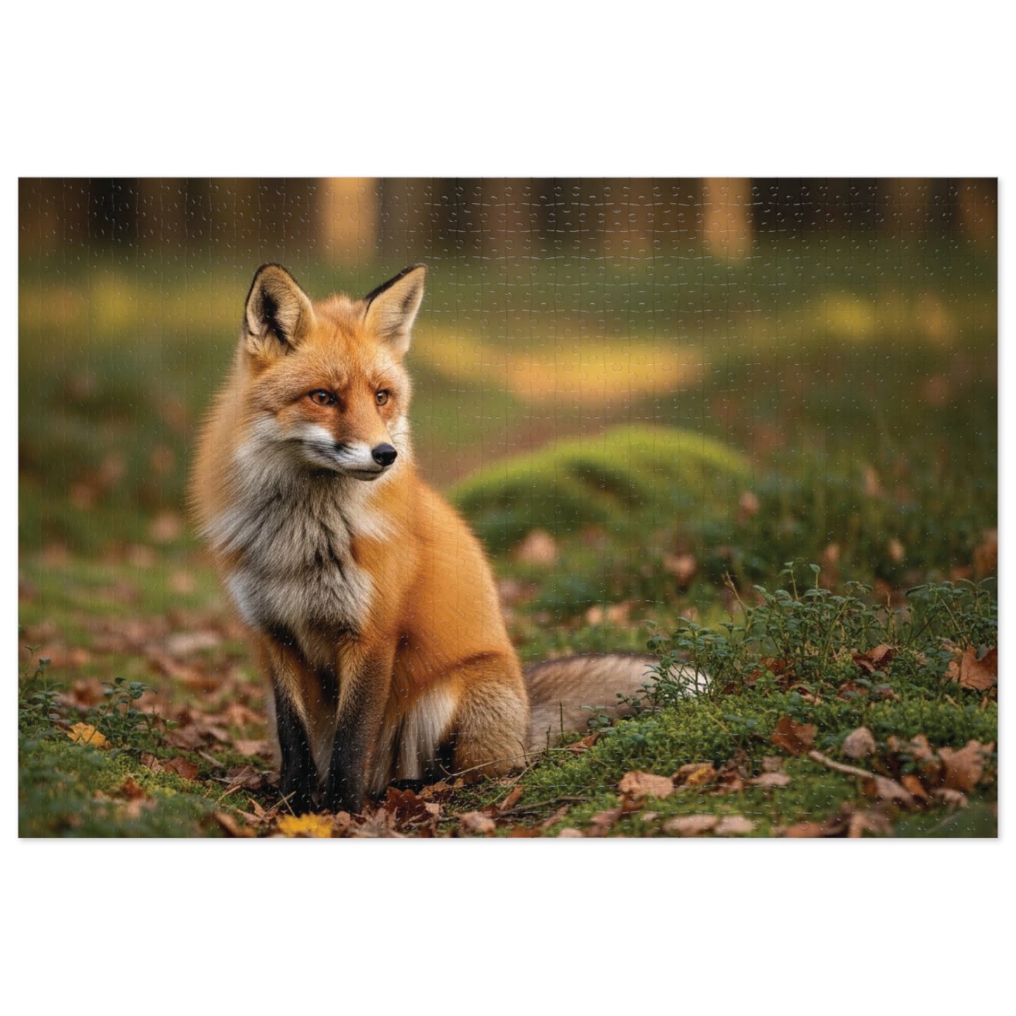 Red Fox Woodland Jigsaw Puzzle Forest Wildlife Nature Art Scene