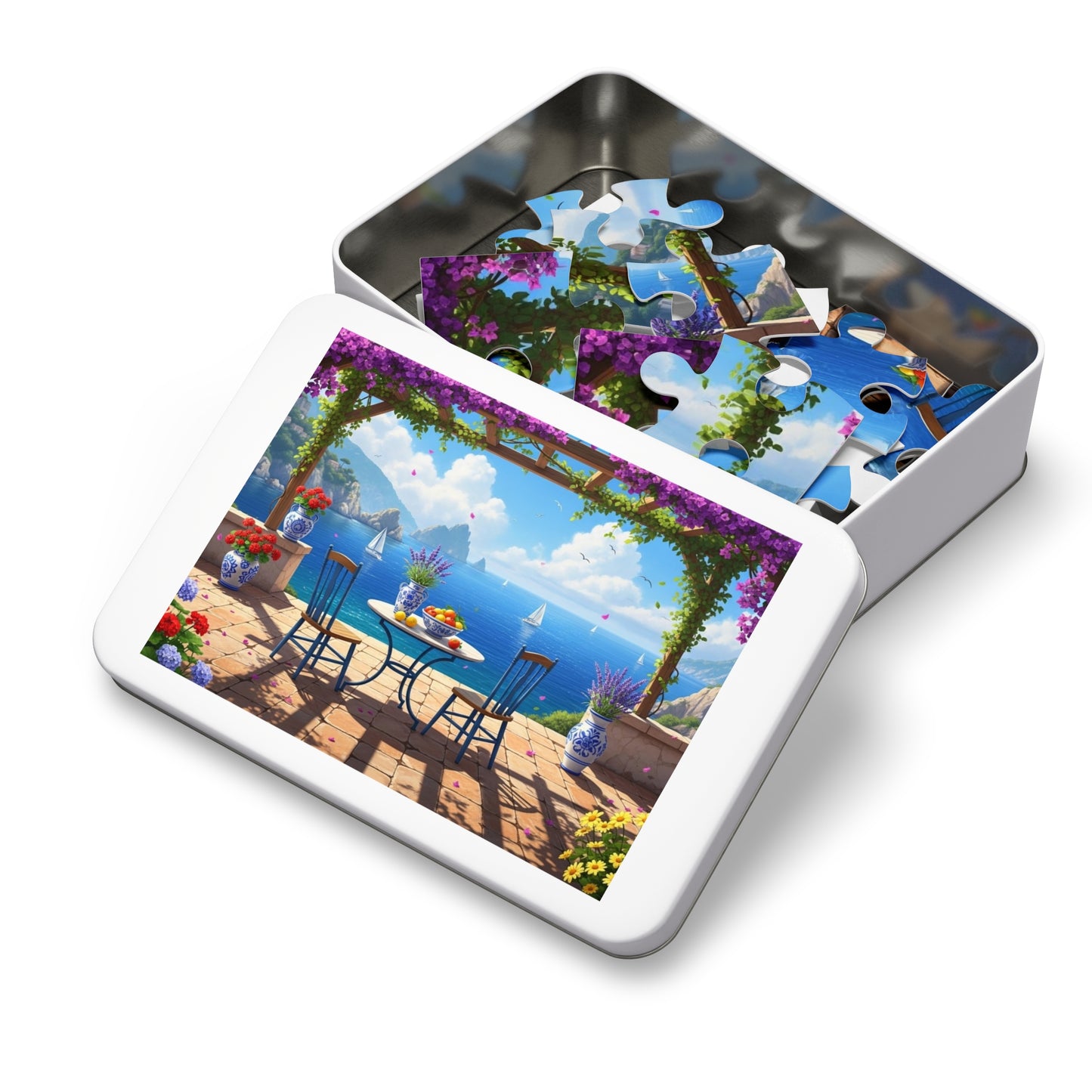 Mediterranean Balcony View Jigsaw Puzzle