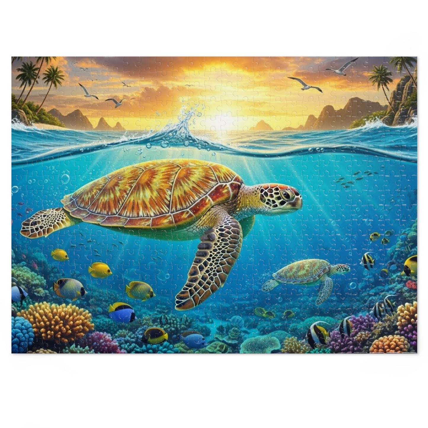 Tropical Sea Turtle Reef Puzzle