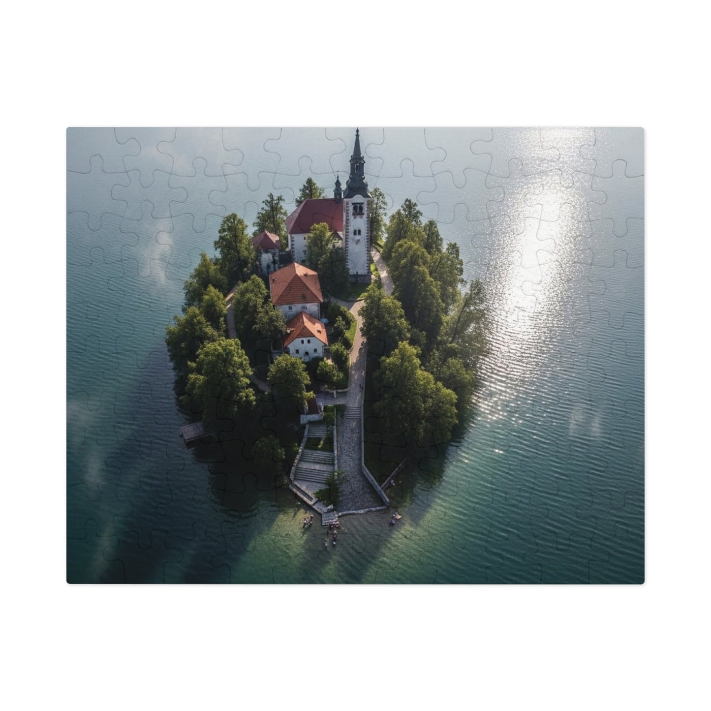 Island Church Aerial Jigsaw Puzzle