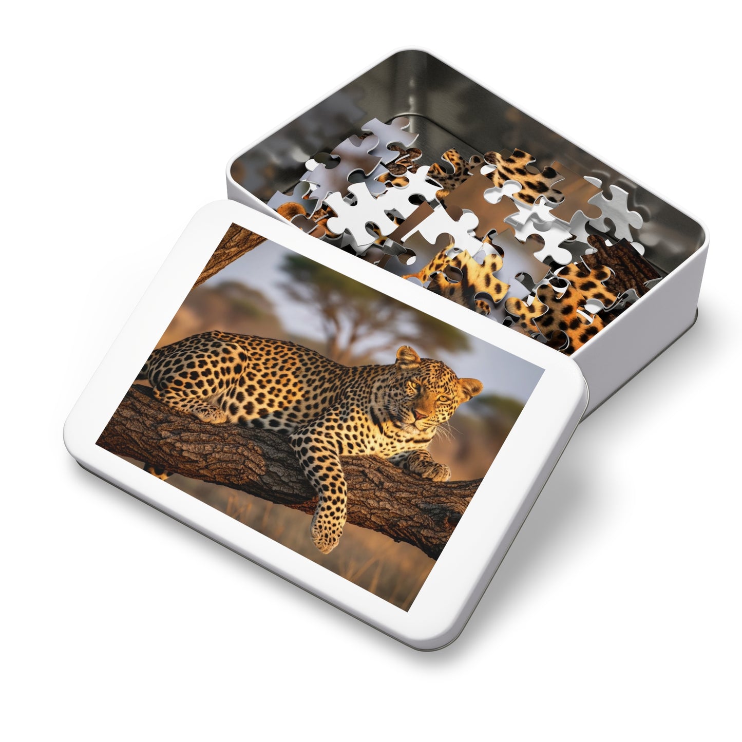 Leopard in Acacia Tree Jigsaw Puzzle