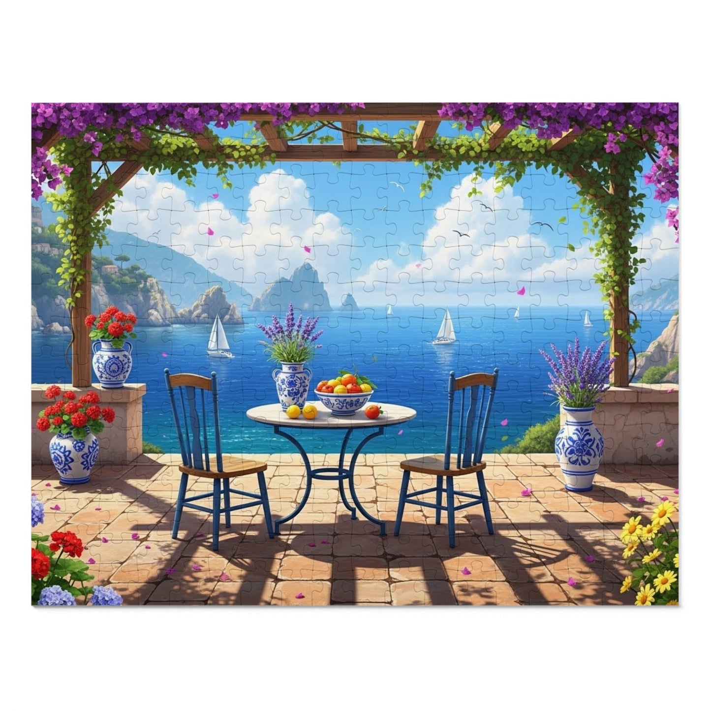 Mediterranean Balcony View Jigsaw Puzzle