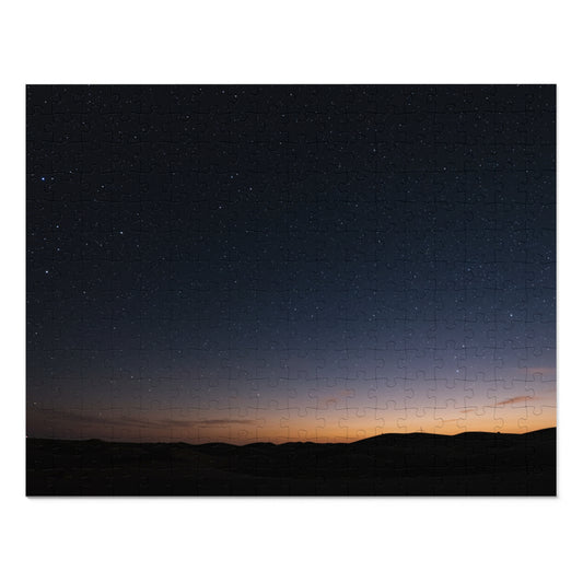 110, 252, 500, 1000, 2000 Starry Night Jigsaw Puzzle with Metal Tin, Desert Night Sky Puzzle, Stargazing Puzzle, Peaceful Landscape Puzzle