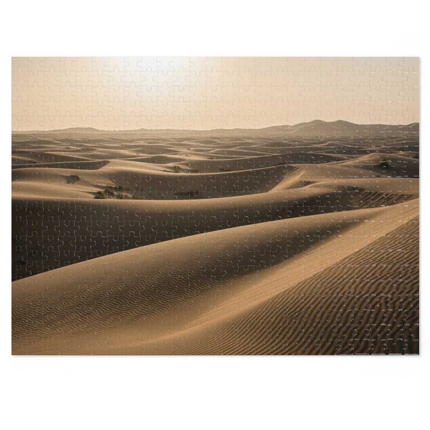Desert Dunes Jigsaw Puzzle ☀️ Endless Sand Waves, Sunlit Horizons & Serene Minimal Landscape