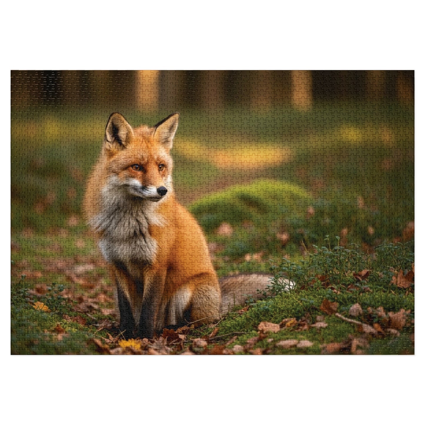 Red Fox Woodland Jigsaw Puzzle Forest Wildlife Nature Art Scene