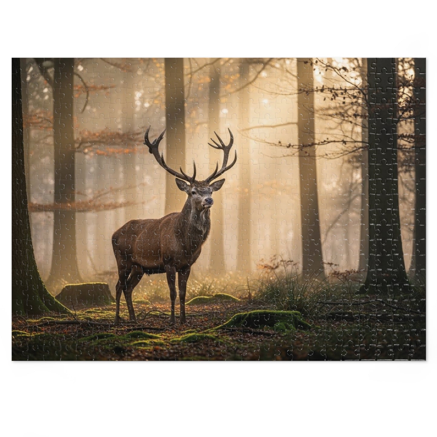 Stag Forest Jigsaw Puzzle Woodland Deer Nature Wildlife Art