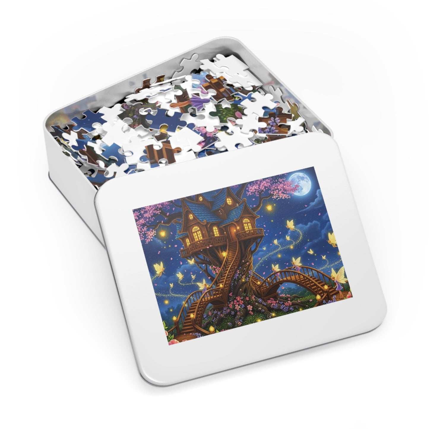 Moonlit Fairy Treehouse Jigsaw Puzzle