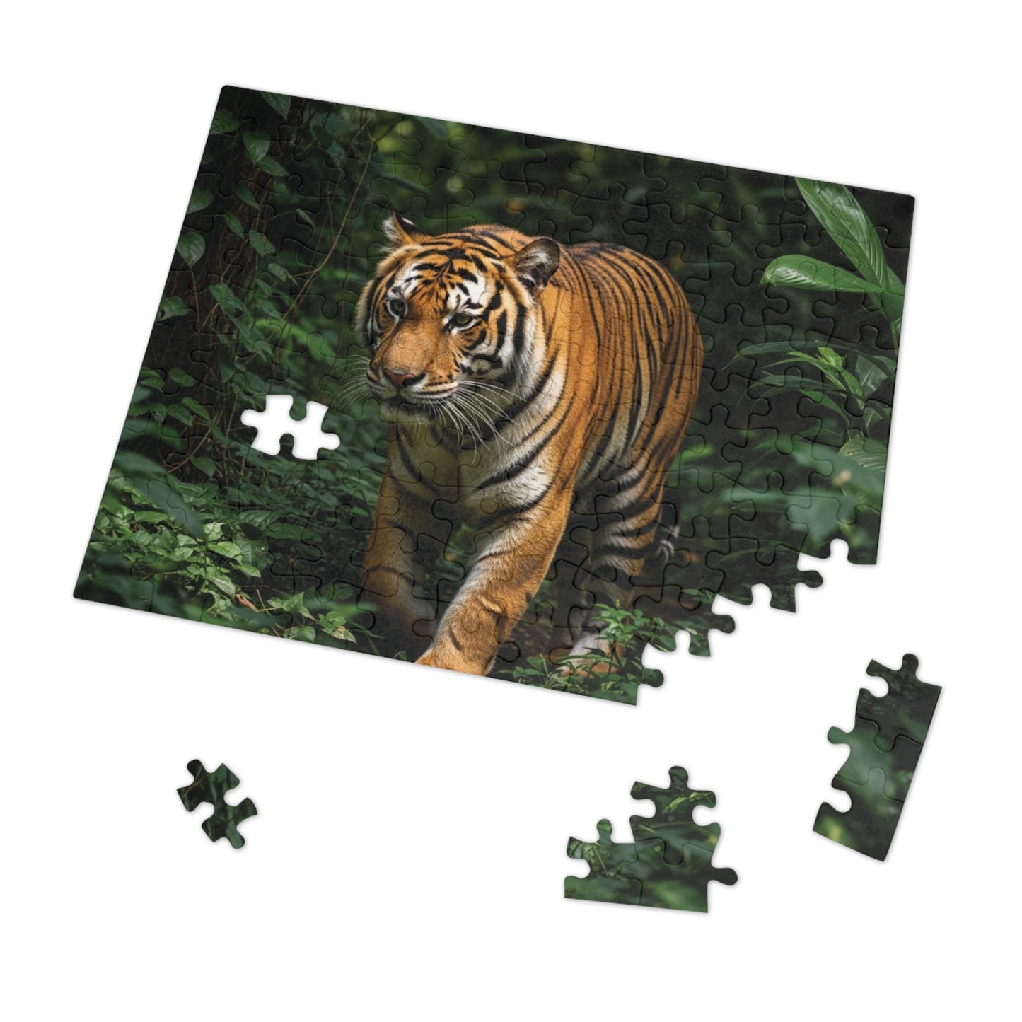 Bengal Tiger in Lush Jungle Jigsaw Puzzle