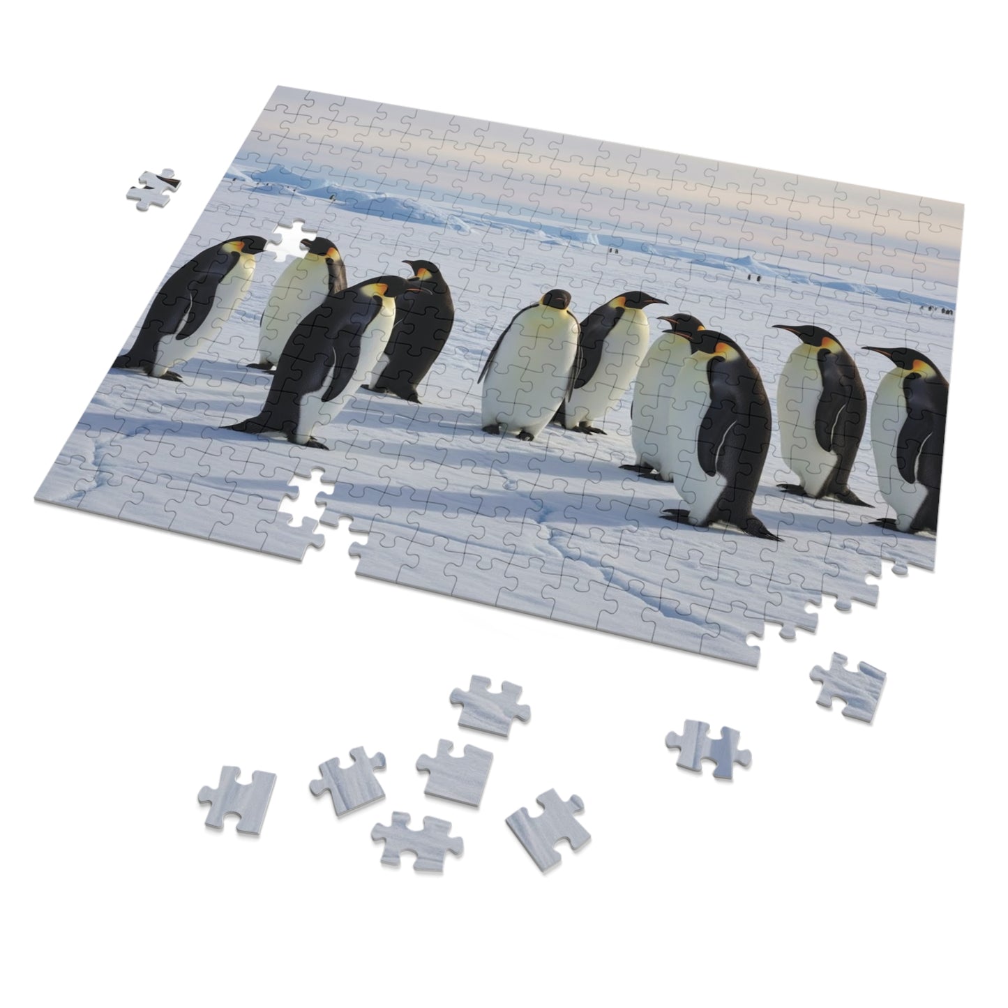 Emperor Penguins Arctic Jigsaw Puzzle | Serene Polar Wildlife Ice Landscape Scene
