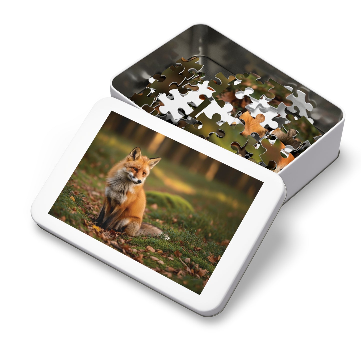 Red Fox Woodland Jigsaw Puzzle Forest Wildlife Nature Art Scene