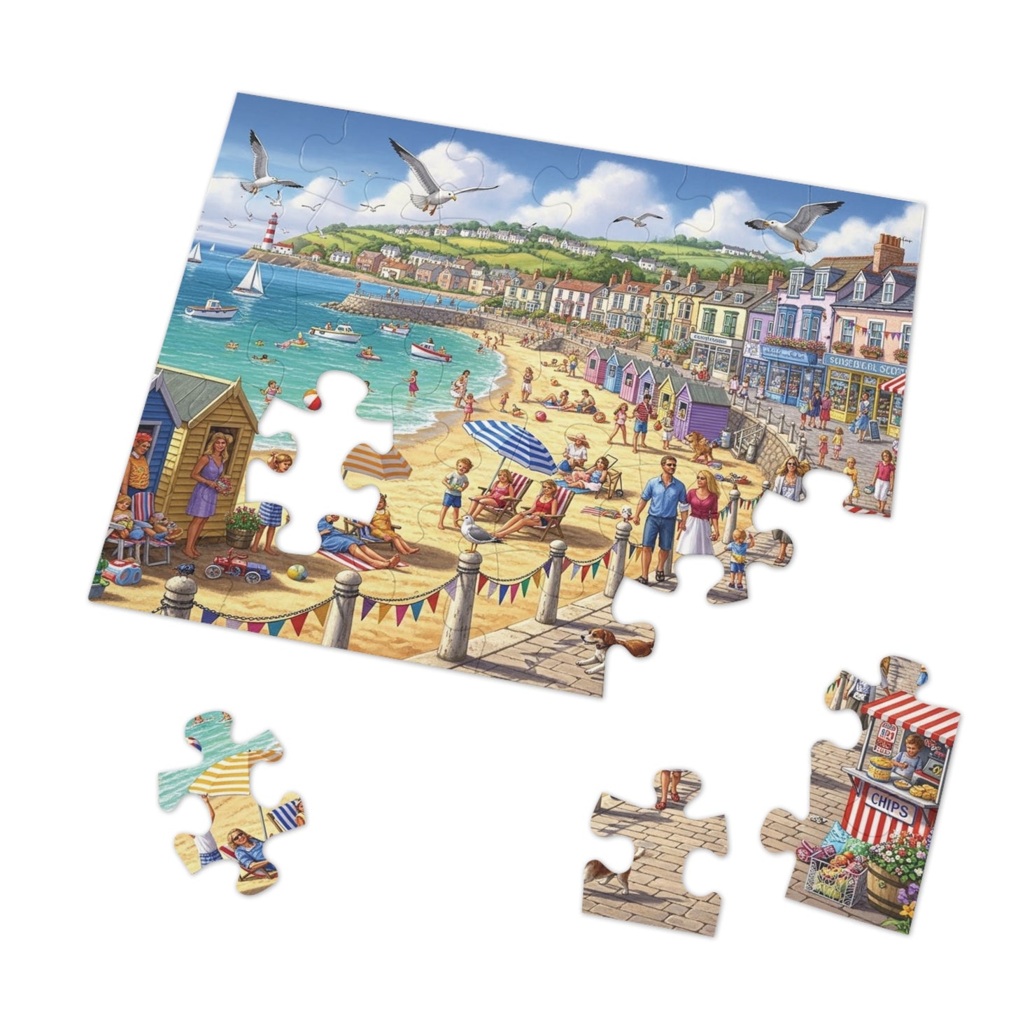 Coastal Seaside Beach Jigsaw Puzzle