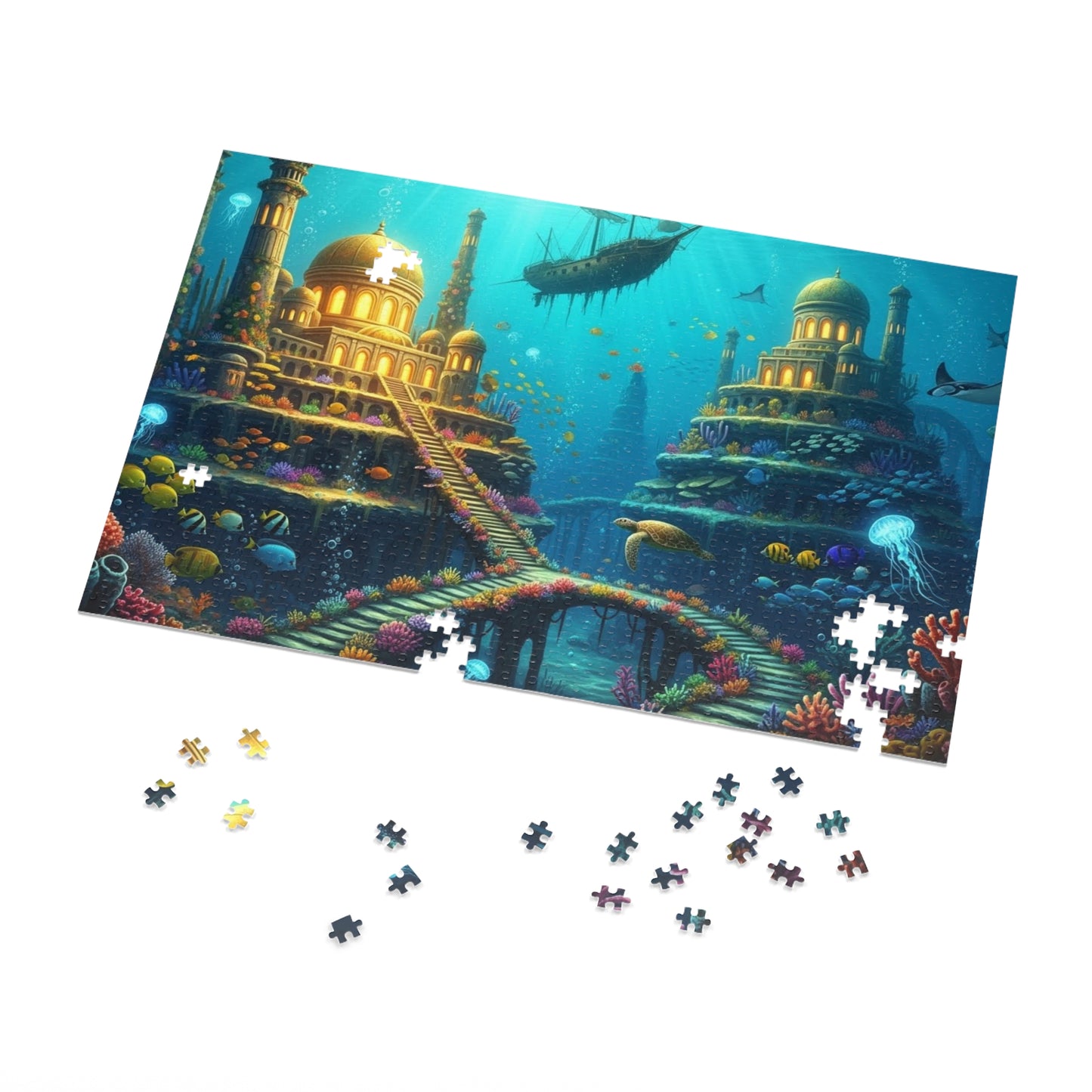 Underwater Golden City Fantasy Jigsaw Puzzle