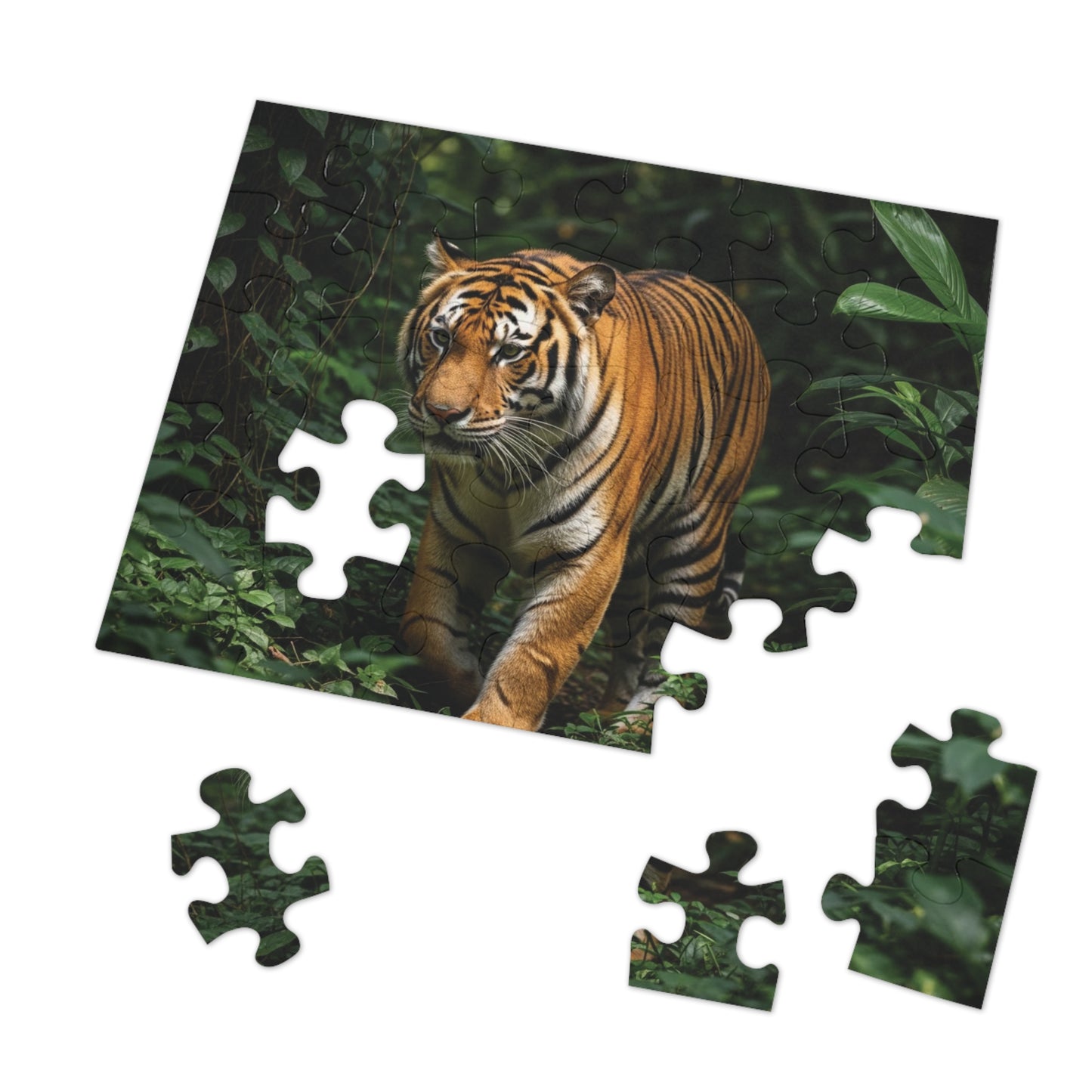 Bengal Tiger in Lush Jungle Jigsaw Puzzle