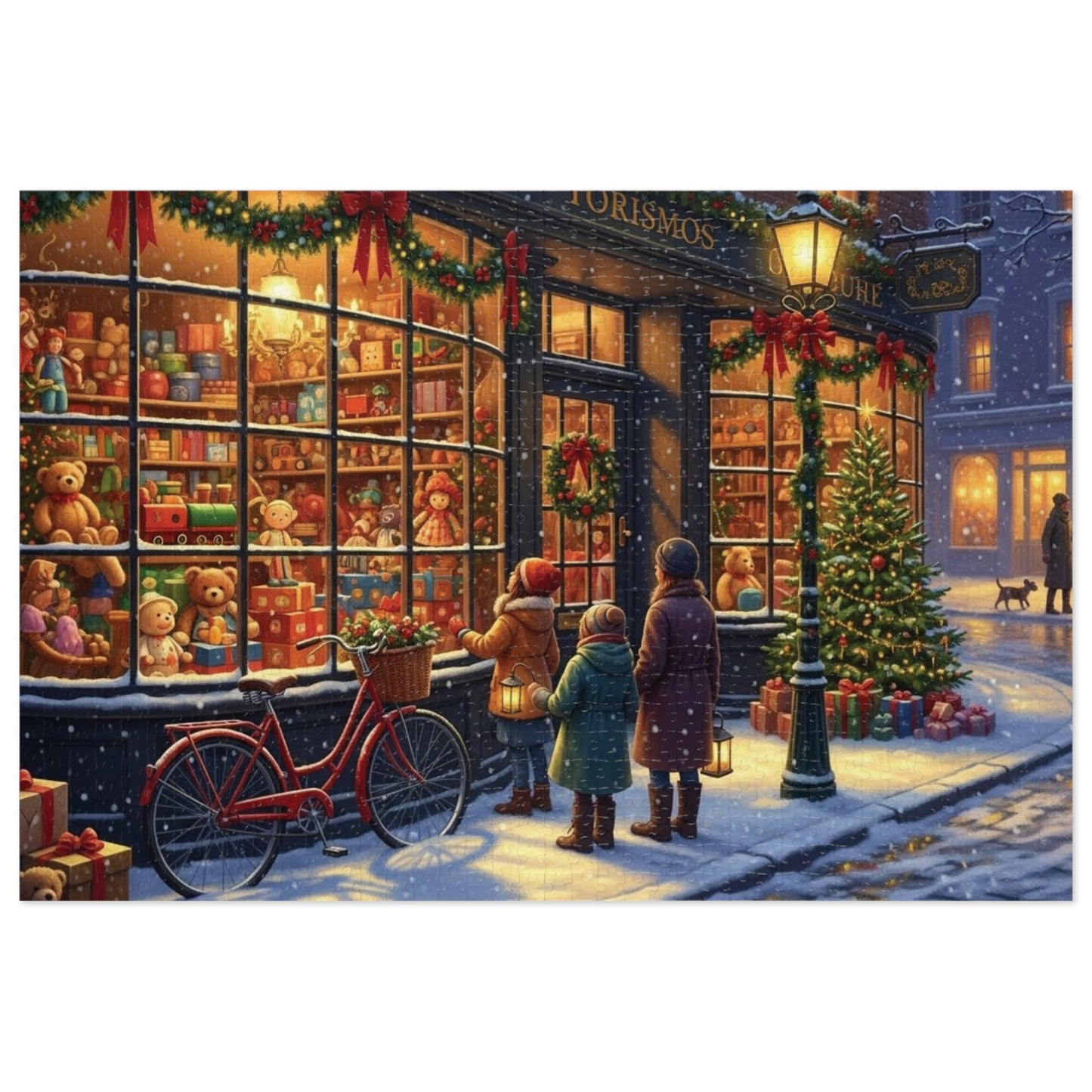 Christmas Toy Shop Jigsaw Puzzle Festive Winter Street Scene