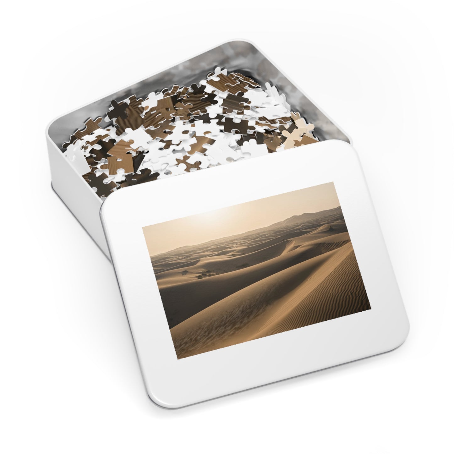 Desert Dunes Jigsaw Puzzle ☀️ Endless Sand Waves, Sunlit Horizons & Serene Minimal Landscape