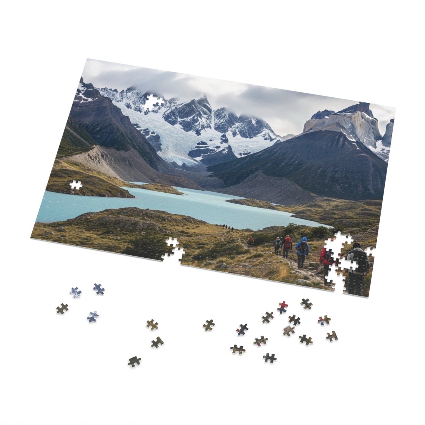 Patagonia Jigsaw Puzzle 🏔️ Turquoise Glacial Lake, Cuernos Peaks & Epic Hiking Landscape