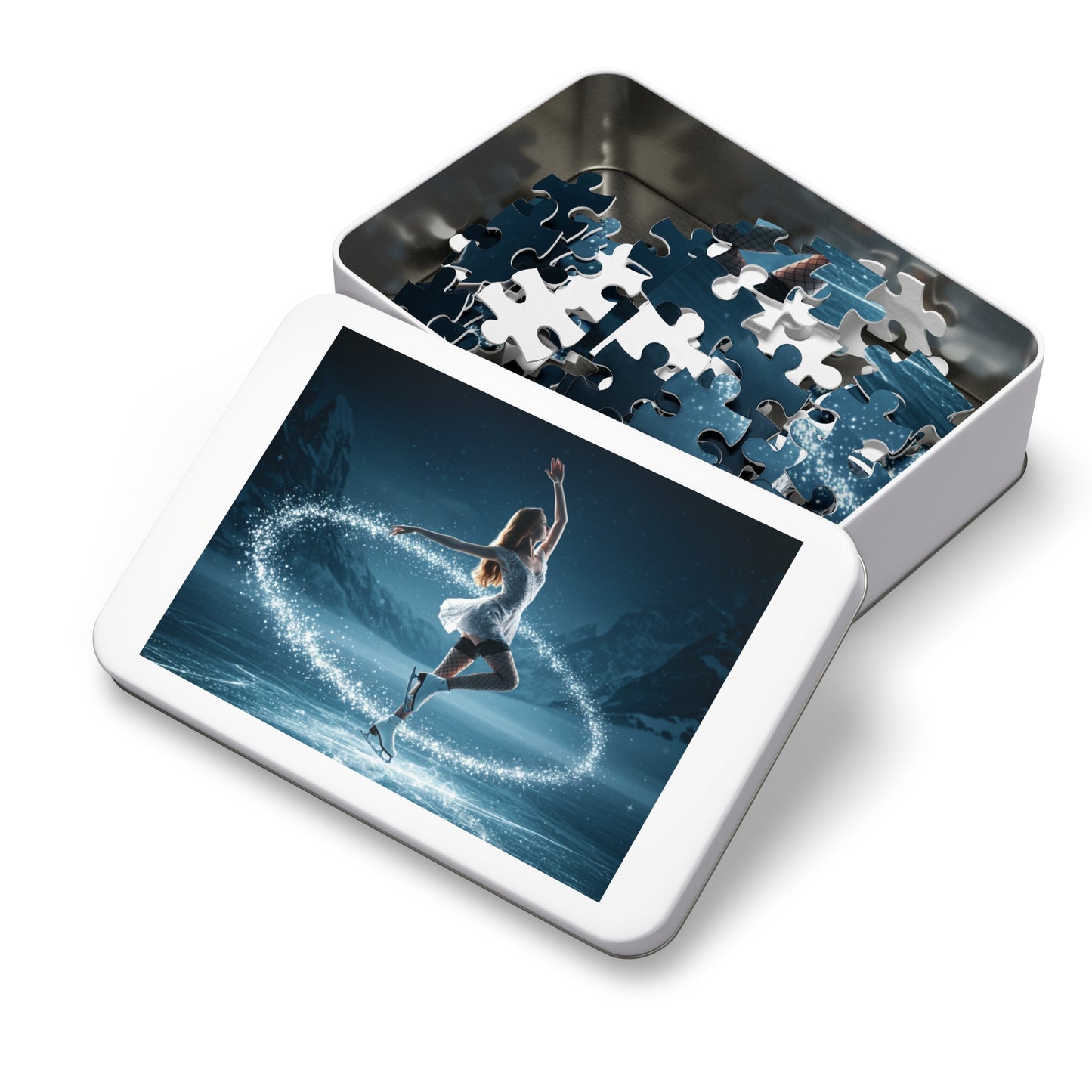 30, 110, 252, 500 Jigsaw Puzzle | Magical Ice Skater Puzzle | Winter Fantasy Jigsaw | Elegant Skater in Sparkling Motion | Enchanted Snow Scene | Multiple Sizes Available