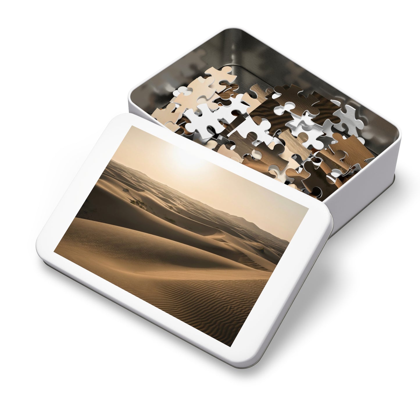 Desert Dunes Jigsaw Puzzle ☀️ Endless Sand Waves, Sunlit Horizons & Serene Minimal Landscape