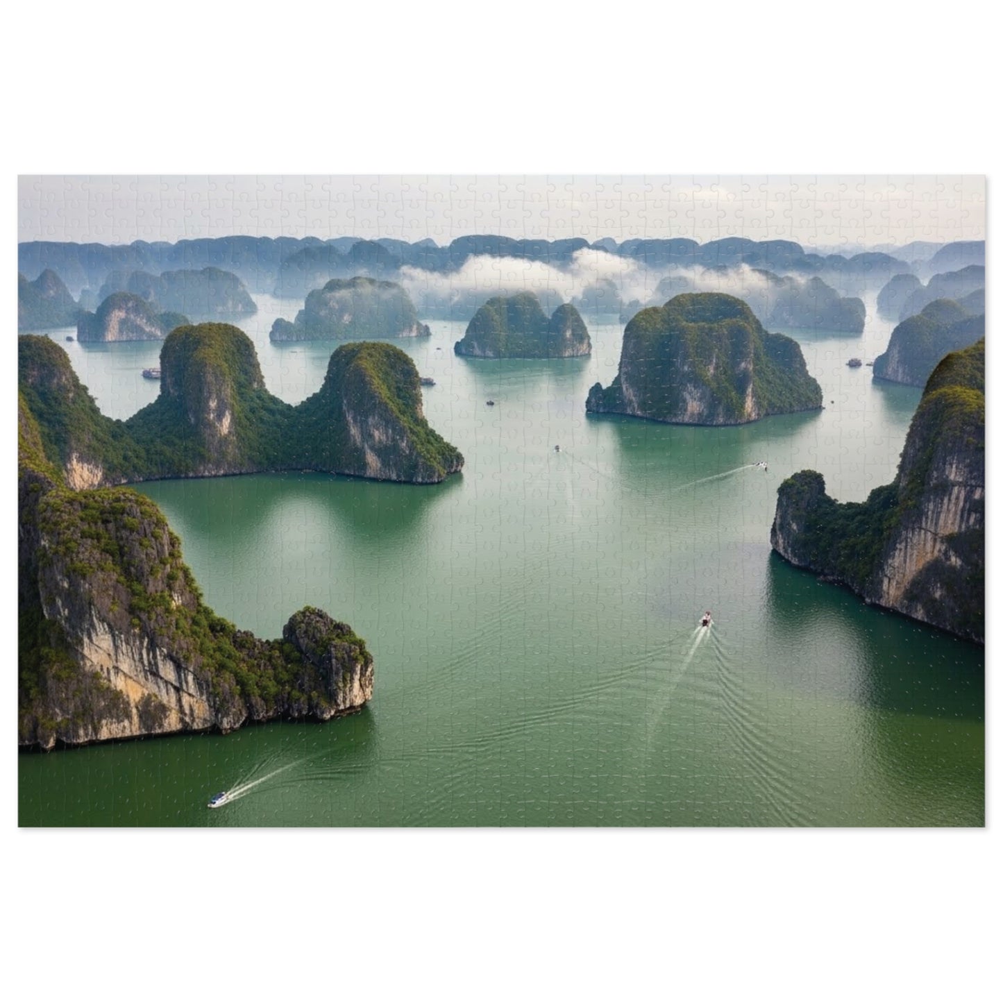 Ha Long Bay Limestone Islands Jigsaw Puzzle 🌊 Emerald Waters, Karst Cliffs & Iconic Vietnam Seascape