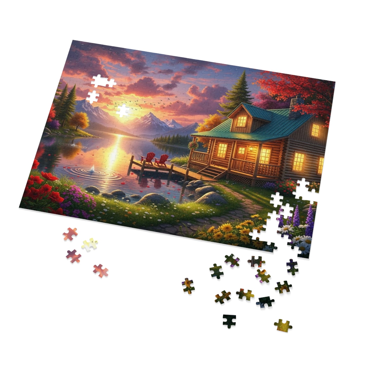 Sunset Lakeside Jigsaw Puzzle