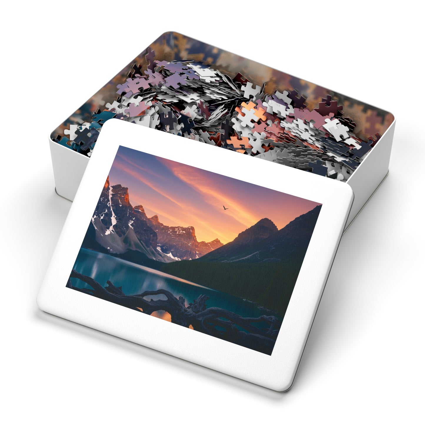 110, 252, 500, 1000, 2000 Scenic Jigsaw Puzzle with Tin, Nature Puzzle, Gift for Puzzle Lovers, Home Decor, Family Activity, Relaxation Gift