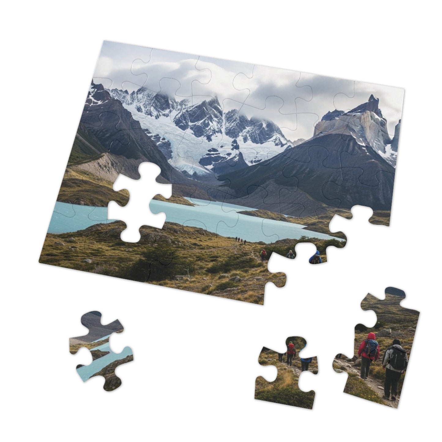 Patagonia Jigsaw Puzzle 🏔️ Turquoise Glacial Lake, Cuernos Peaks & Epic Hiking Landscape