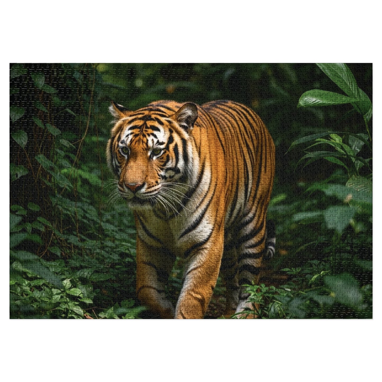 Bengal Tiger in Lush Jungle Jigsaw Puzzle