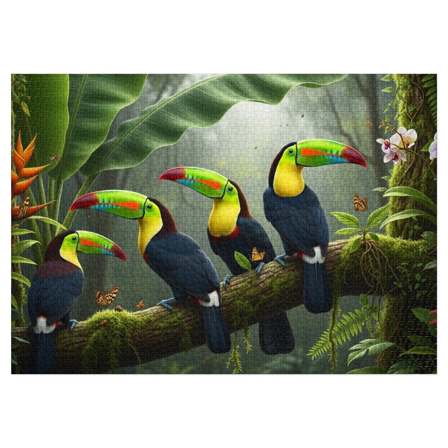Tropical Toucan Rainforest Jigsaw Puzzle 🌿🦜 Vibrant Wildlife Nature Scene